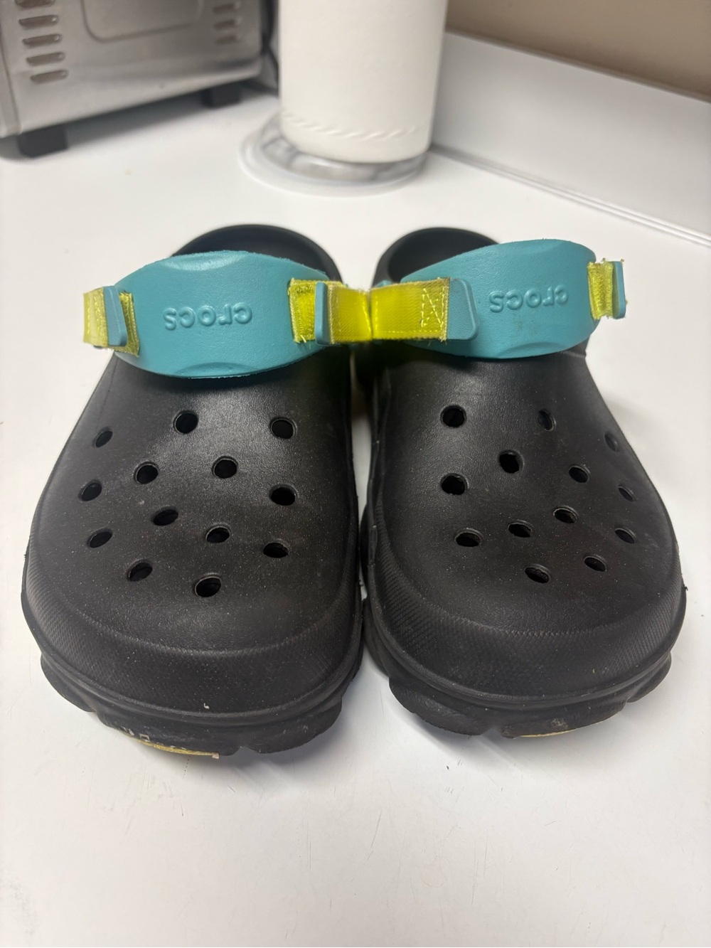 Crocs size 9 men’s 11 women’s Classic Clog with Teal excellent condition